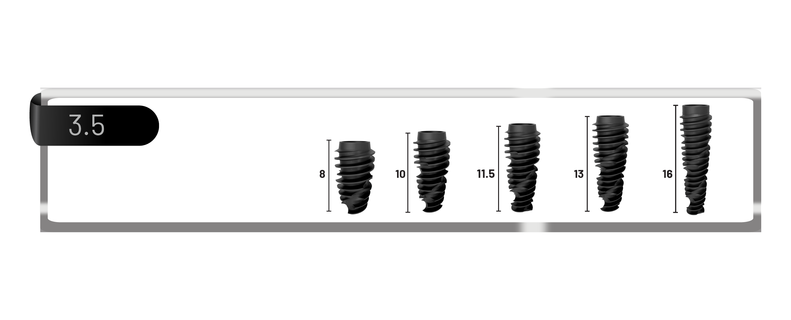 Diameter 3.3, available lengths