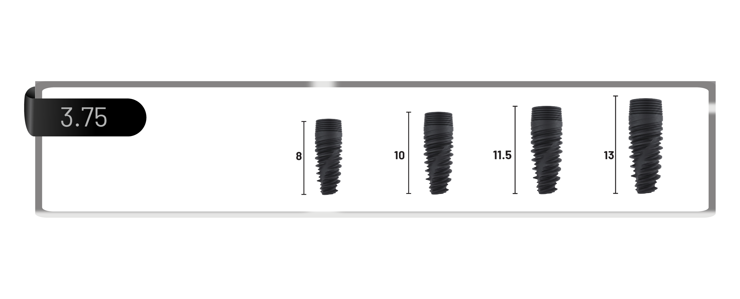 Diameter 3.75, available lengths