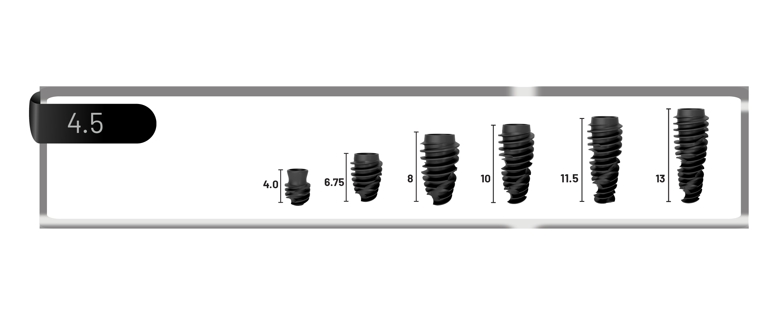 Diameter 4.2, available lengths