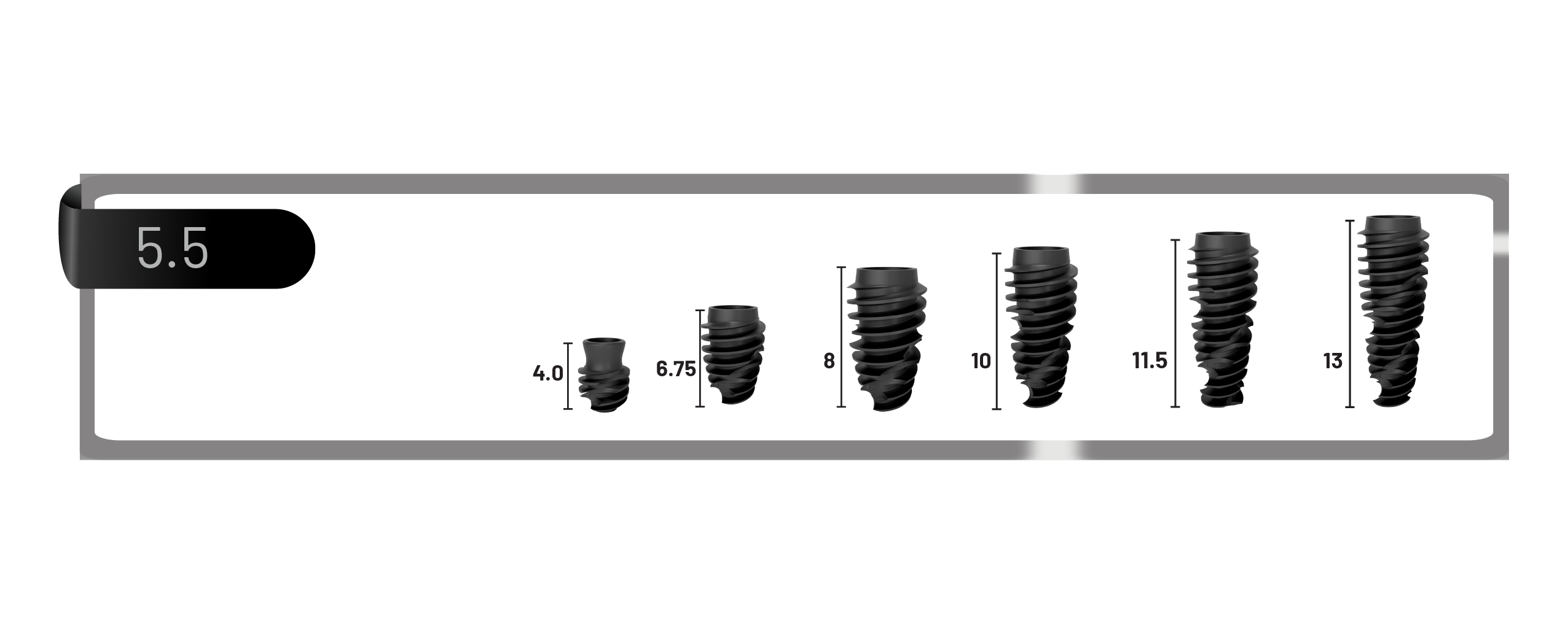Diameter 6.0, available lengths