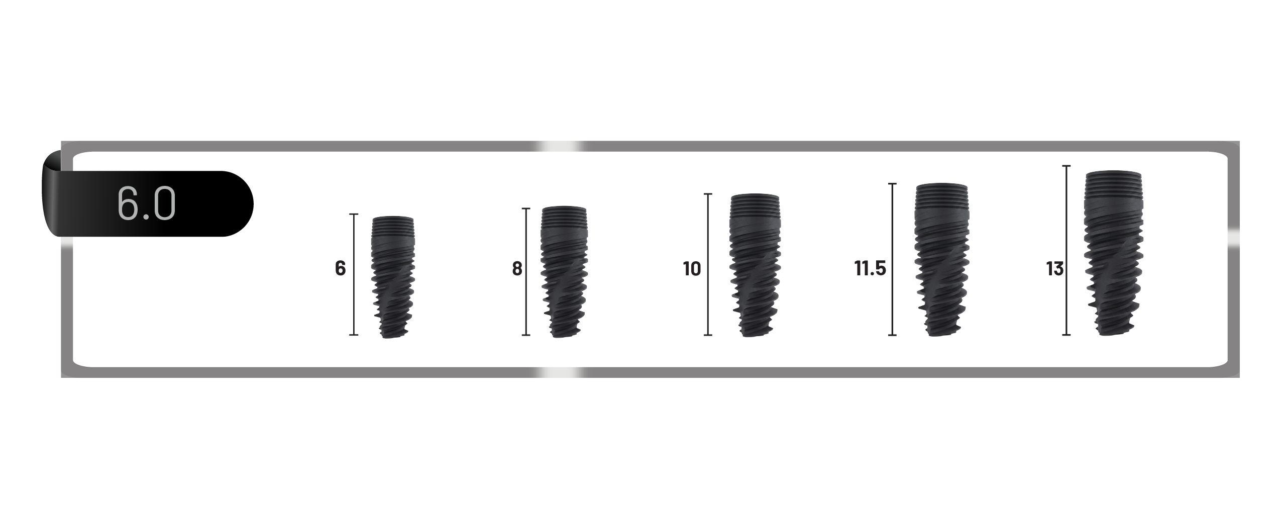 Diameter 3.3, available lengths