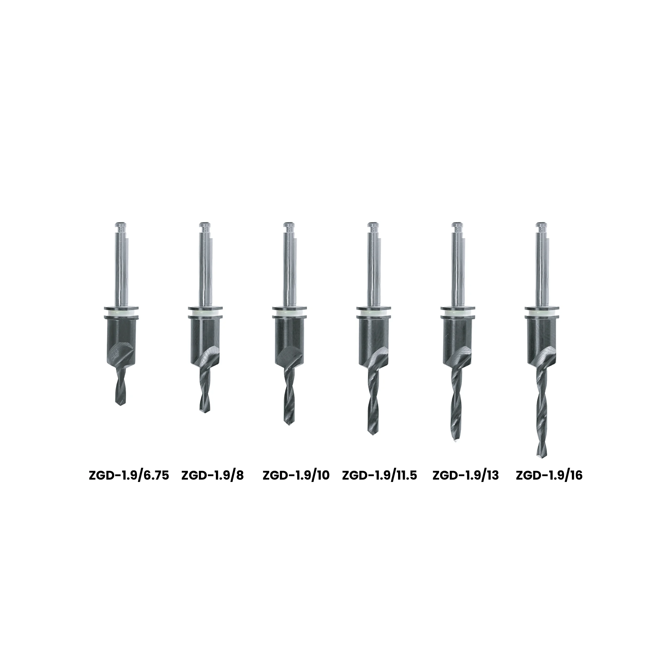 ZGD-1.9 drills, lengths 6.75 to 16