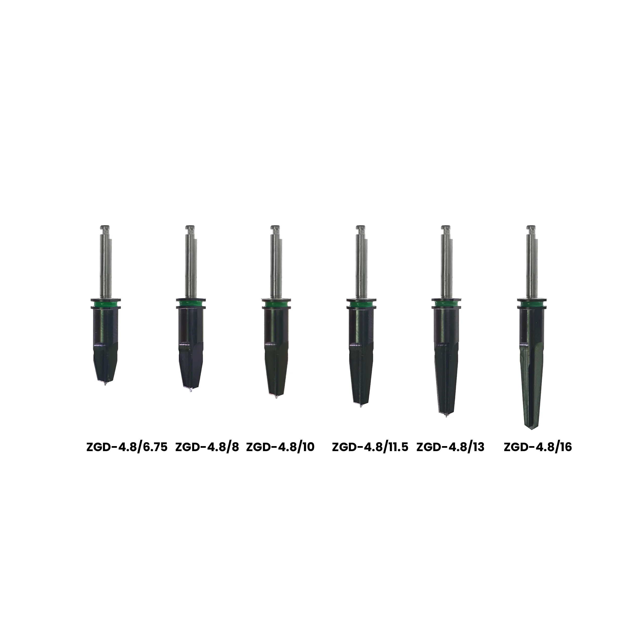 ZGD-4.8 drills, lengths 6.75 to 16