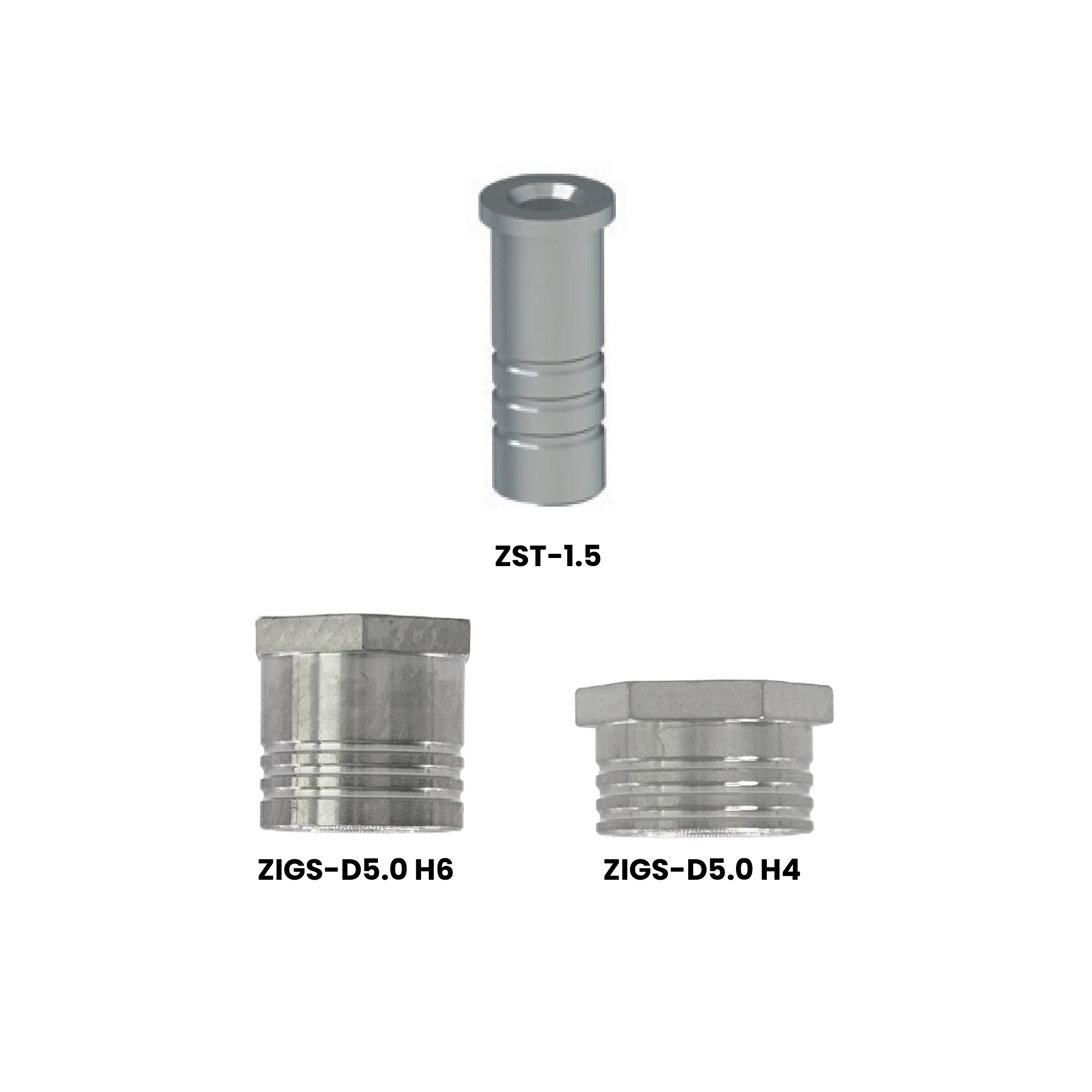 Guide sleeves ZIGS-D5.0 H6, H4, and ZST-1.5