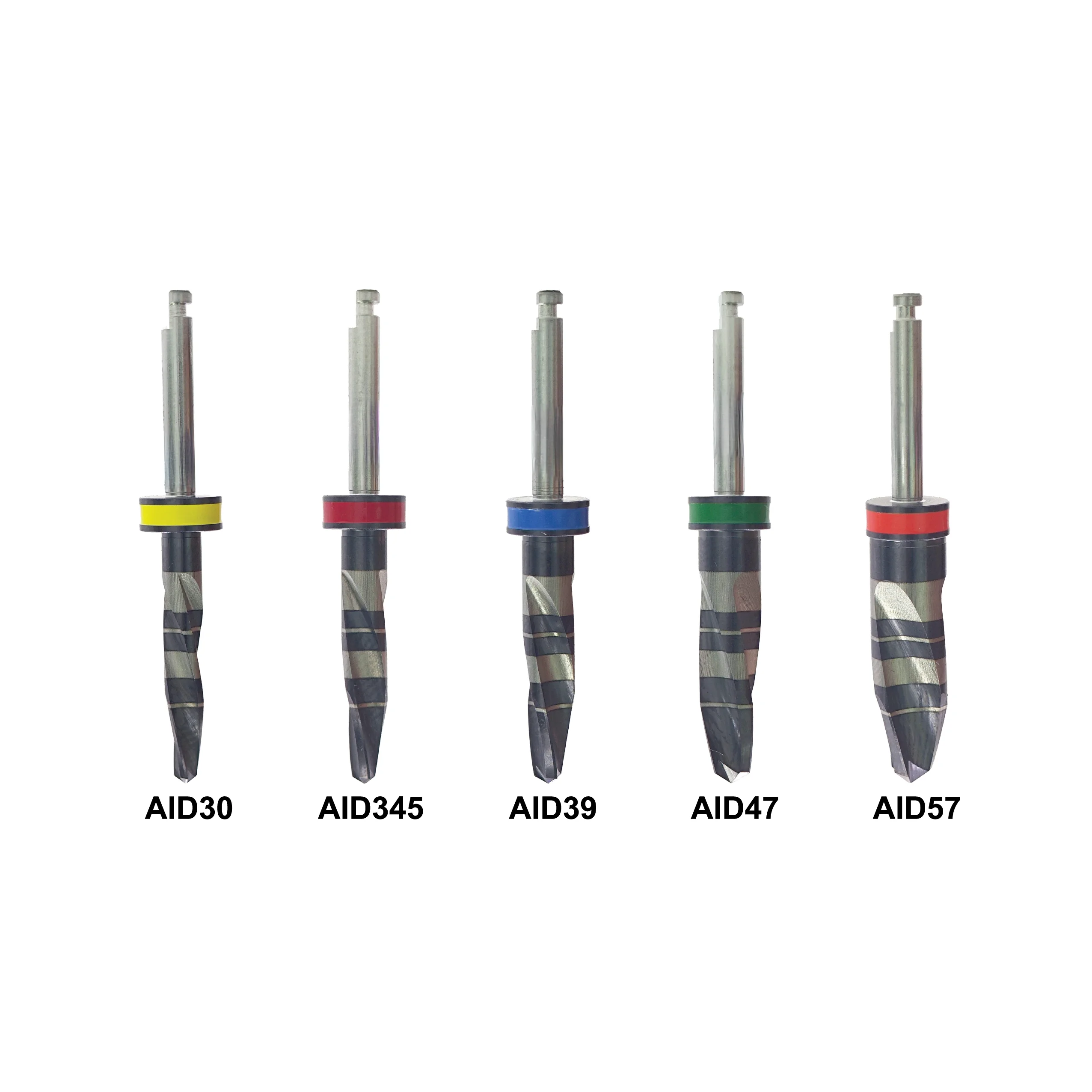 Tapered finishing drills AID30, AID345, AID39, AID47, AID57