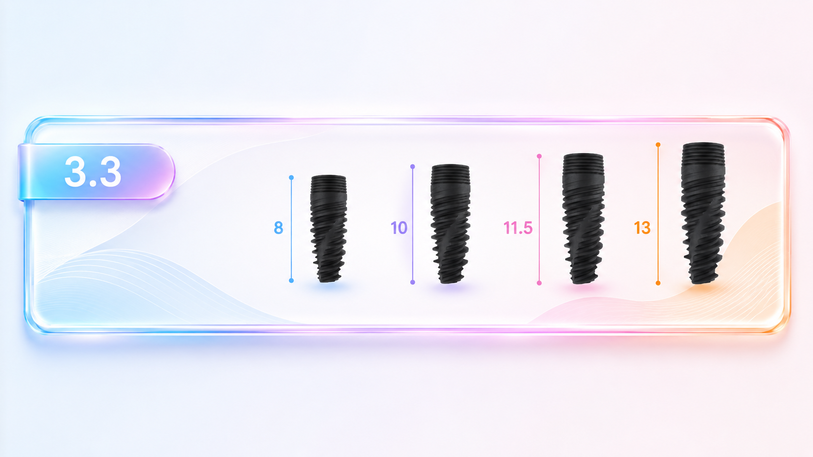 Diameter 3.3, available lengths
