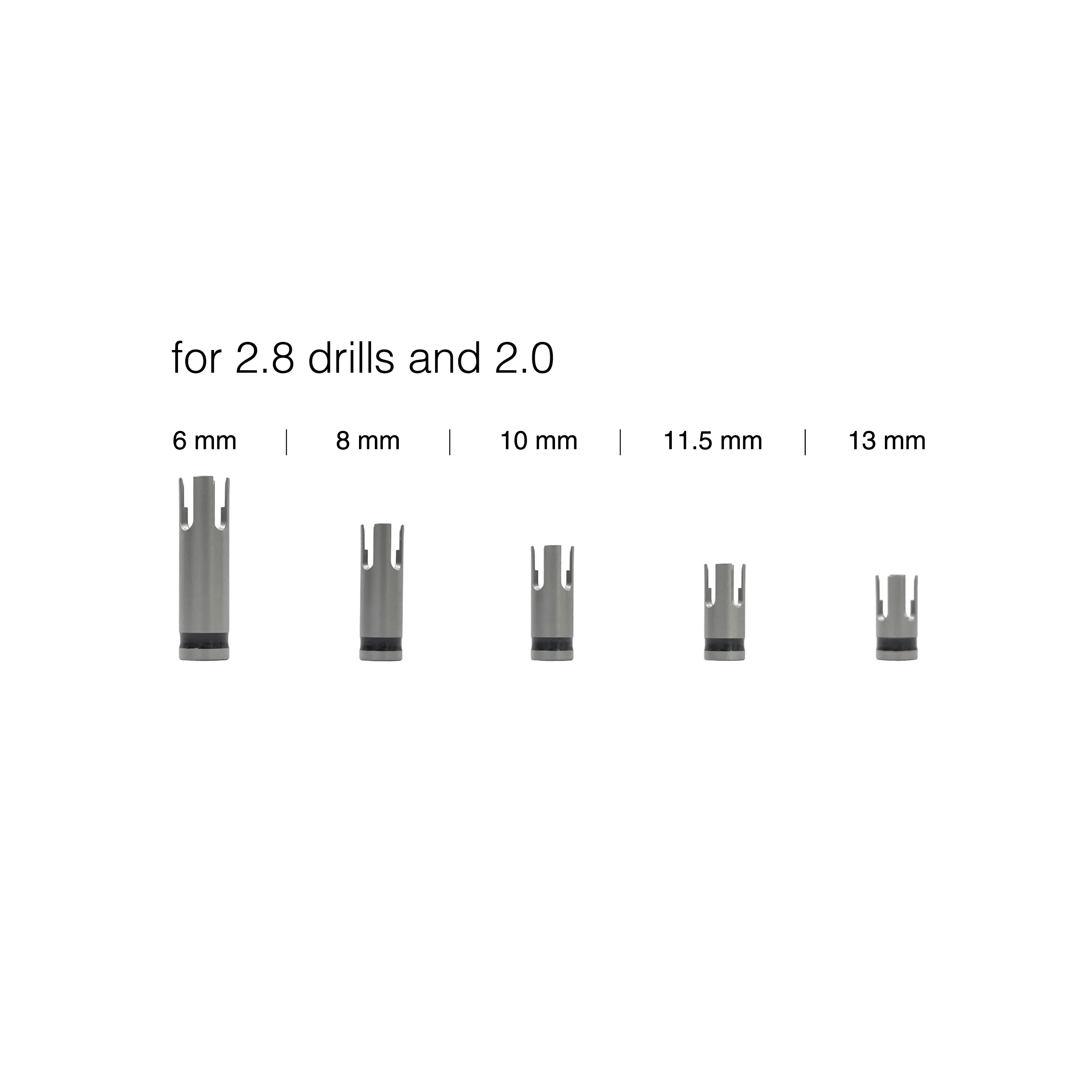 Stoppers for 2.8 drills and 2.0, 6mm to 13mm